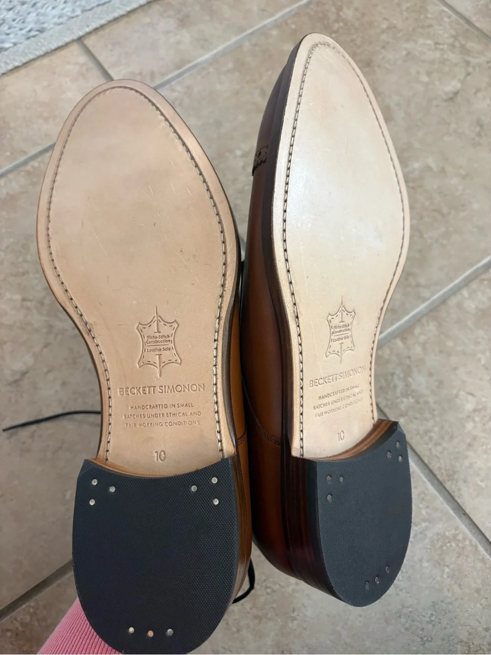 Beckett Simonon Brown Leather Cap-Toe Oxfords